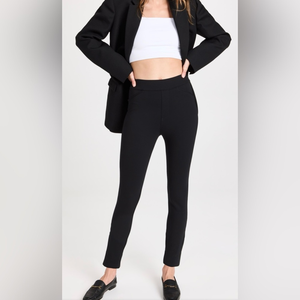 SPANX Backseam Women's Solid Black‎ Skinny Pants with Pockets